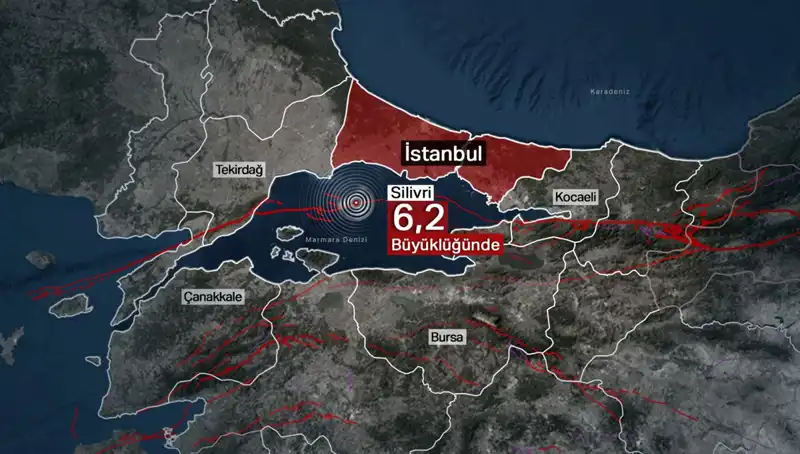 İstanbul'da 6,2 Büyüklüğünde Deprem: Şehir Sarsıldı, Panik ve Korku Hakim!