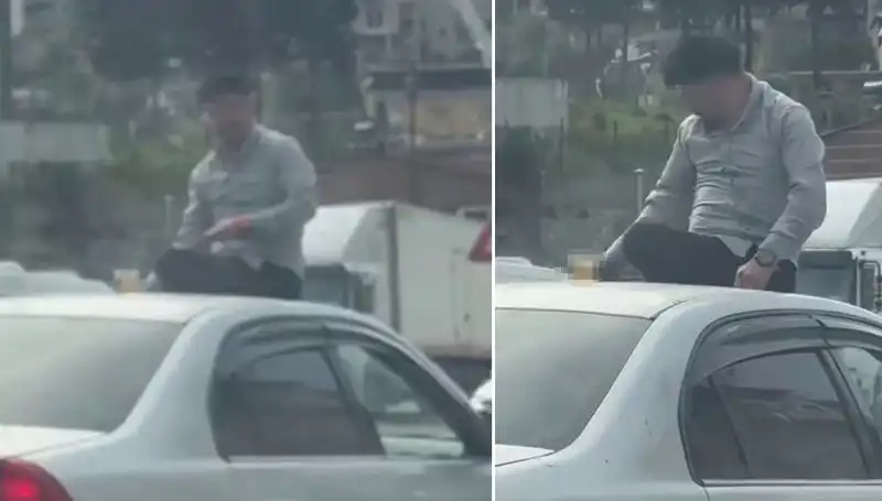 Trafikte Şaşkınlık Yarın: Otomobil Üzerinde Yapılan Alem Görüntüleri Sosyal Medyayı Salladı!