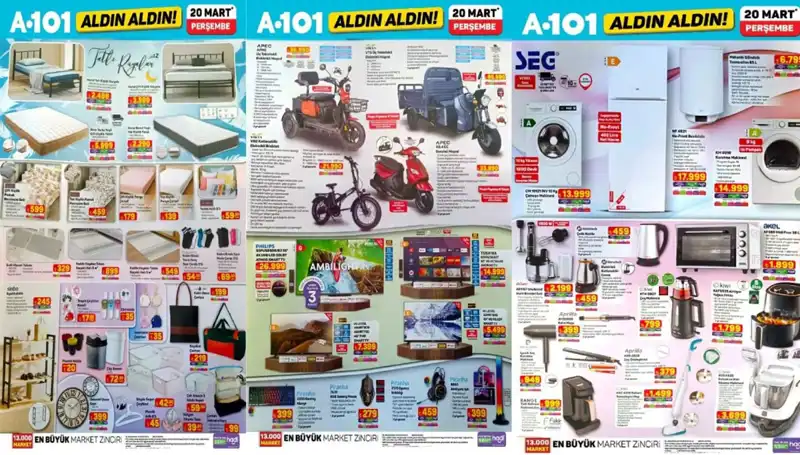 A101 Aktüel Kataloğu 20 Mart: Uygun Fiyatlı Ayakkabılık, Halı ve Yatak Modelleri