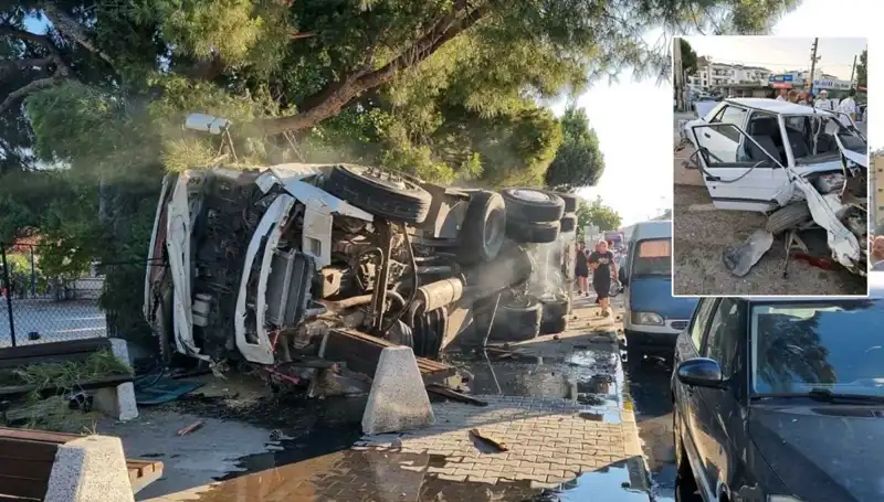Freni Patlayan Kamyonun Trafik Kazasındaki Dehşet Verici Anları