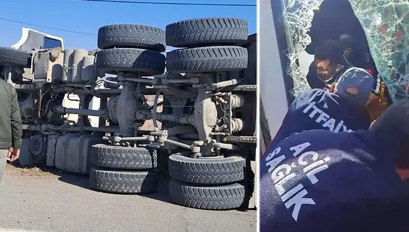 : Virajı Alamayan Kamyon Yan Yattı: Olay Yeri Detayları ve Sonrası